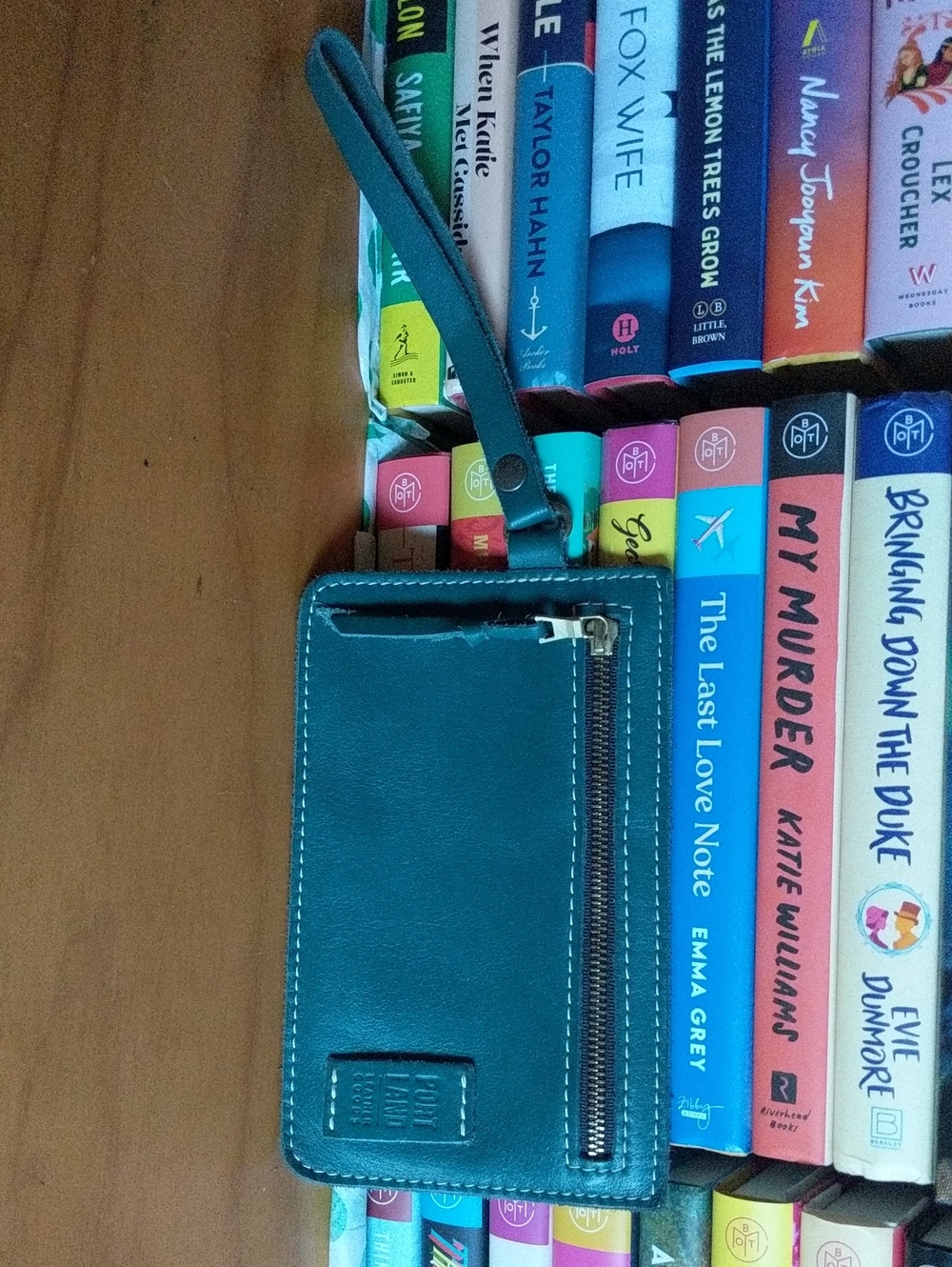 Portland Leather Wristlet - Teal